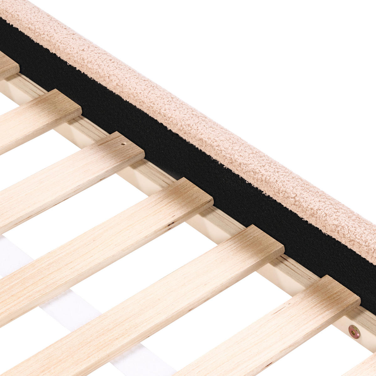 KINDERBETT 90x200 cm Beige Perros - Beige, Textil (90/200cm) - Beliani