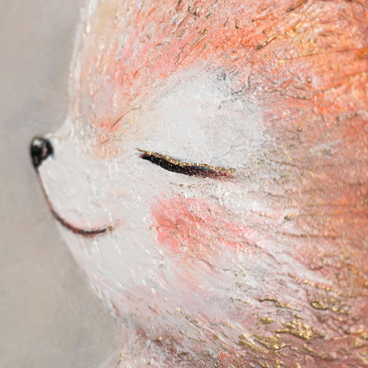 GEMÄLDE Foxy auf Keilrahmen 100 cm - Multicolor, Holz (100/100cm) - YS-art gallery