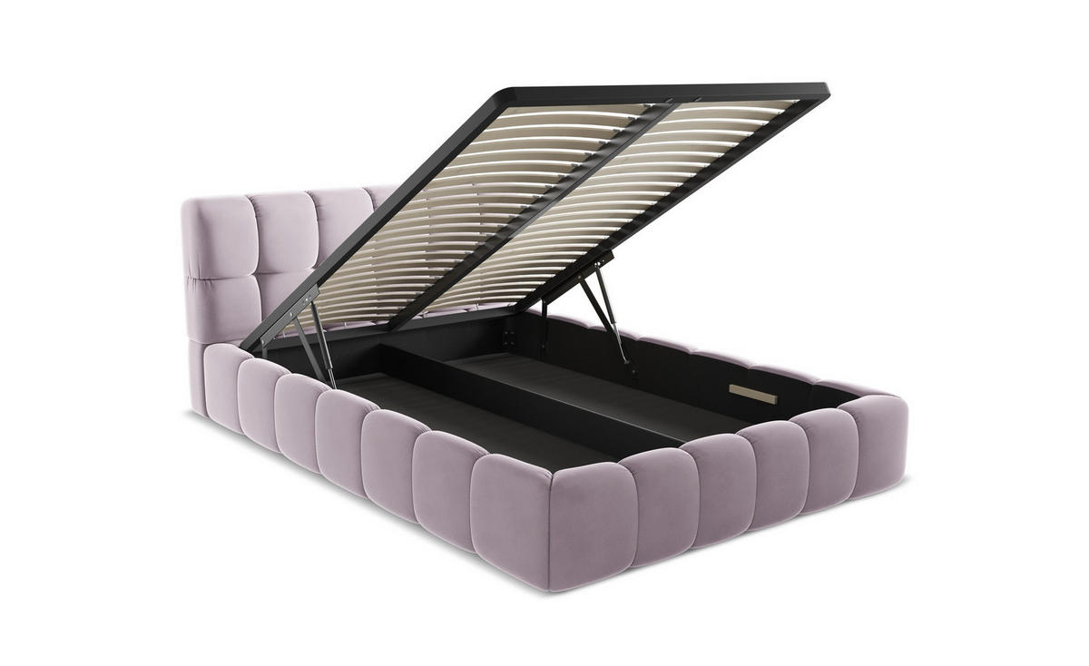 POLSTERBETT mit Bettkasten und Lattenrost 160x228 Gelb - Currygelb/Gelb, Kunststoff/Textil (140/200cm) - Makamii