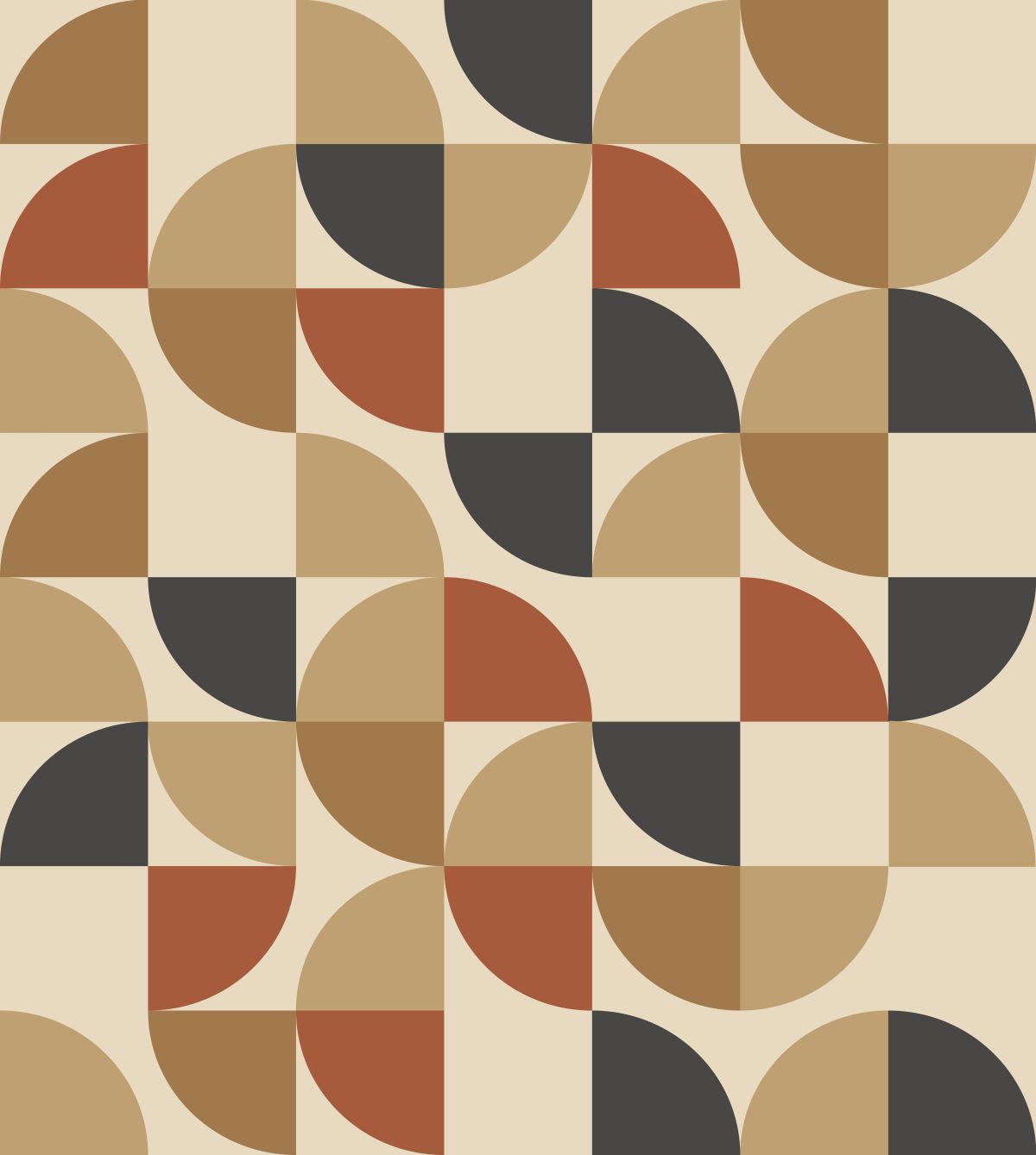 FOTOTAPETE geometrische Formen 250 x 279 cm - Beige, Papier (250/279cm) - ESTAhome