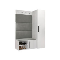 MOBILIER PENTRU HOL Medi II - alb/negru, material plastic/compozit lemnos (40/191/50cm) - MIRJAN24