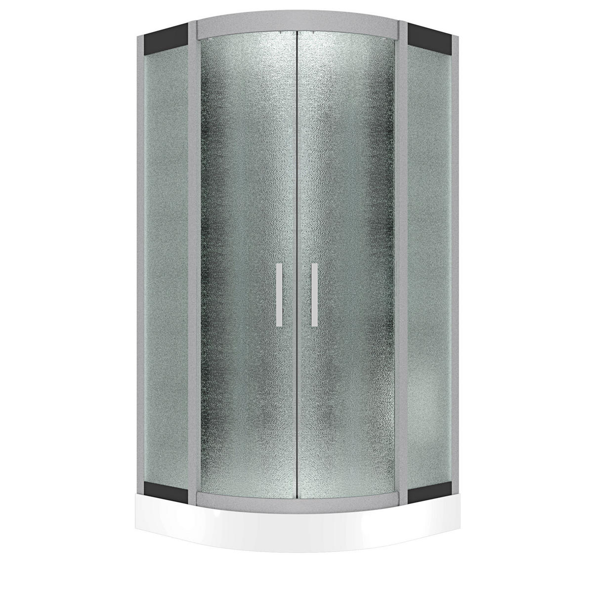 DAMPFDUSCHE Duschkabine D58-23M3-EC sw 100x100 - Schwarz, Glas/Kunststoff (100/100/215cm) - AcquaVapore by Sandra Jentho