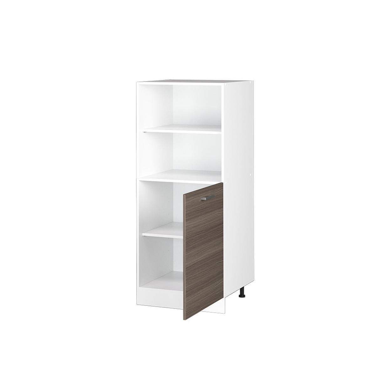 HERDUMBAUSCHRANK R-Line Grau 60 cm - Weiß/Braun, Holzwerkstoff (60/143/57cm) - Vicco