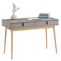 SCHREIBTISCH WANDA - Naturfarben/Grau, Holz (50/110/76cm) - IDIMEX