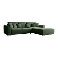 ECKSOFA mit Schlaffunktion - Ecke wechselbar - Stoff - Tannengrün MELTANA - Grün, Textil (293/195cm) - Vente-Unique