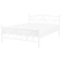BETT mit Lattenrost 140x200 cm Weiß Rodez - Weiß, Metall (140/200cm) - Beliani