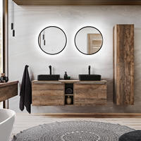 BADMÖBEL-SET 9-TLG. Puebla-56 - Braun, Holzwerkstoff (190/200/46cm) - Lomado