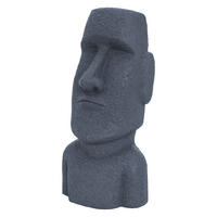 MOAI RAPA NUIL KOPF STATUE Grau 53,5 cm - Grau, Kunststoff (19/53.5/26.5cm) - ECD-Germany