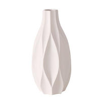 DEKO-VASE matt Avantika 16/16/30 cm - Weiß, Keramik (30cm) - Boltze Home