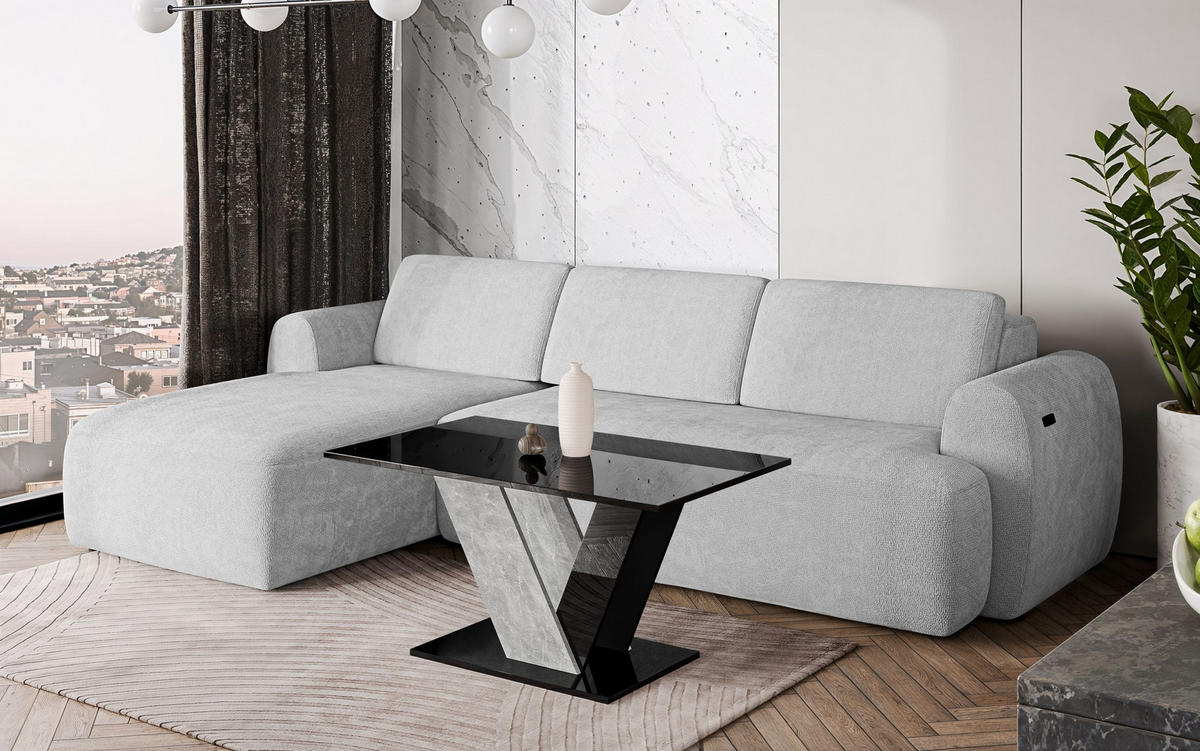 COUCHTISCH 100 cm Schwarz glänzend - Schwarz Hochglanz, Holzwerkstoff (60/100/55cm) - Home Collective