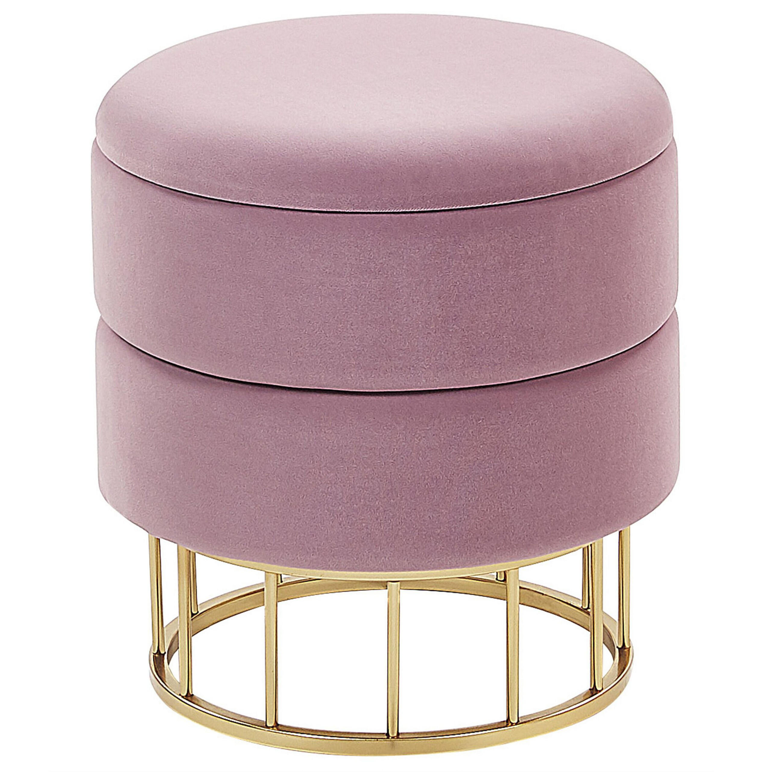 Beliani Hocker Pink 37x42x37 cm