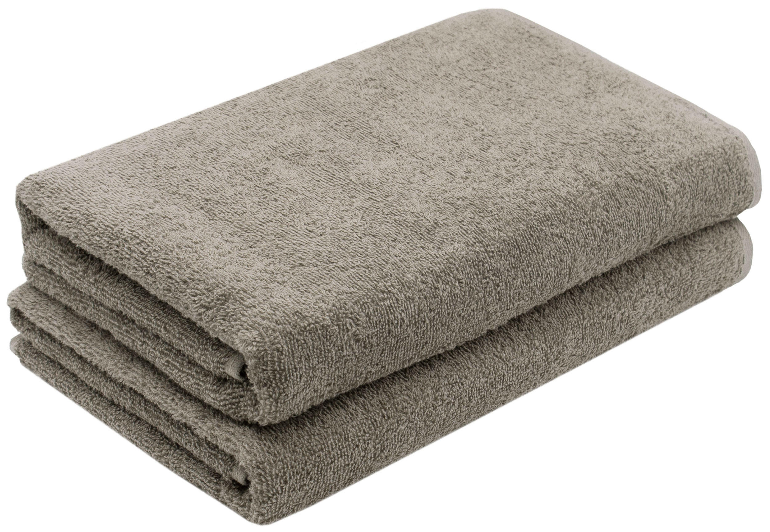 DUSCHTÜCHER, 2er-Set, 70x140 cm, 100% Baumwolle, Grau - Fango, Textil (70/140cm) - Zollner
