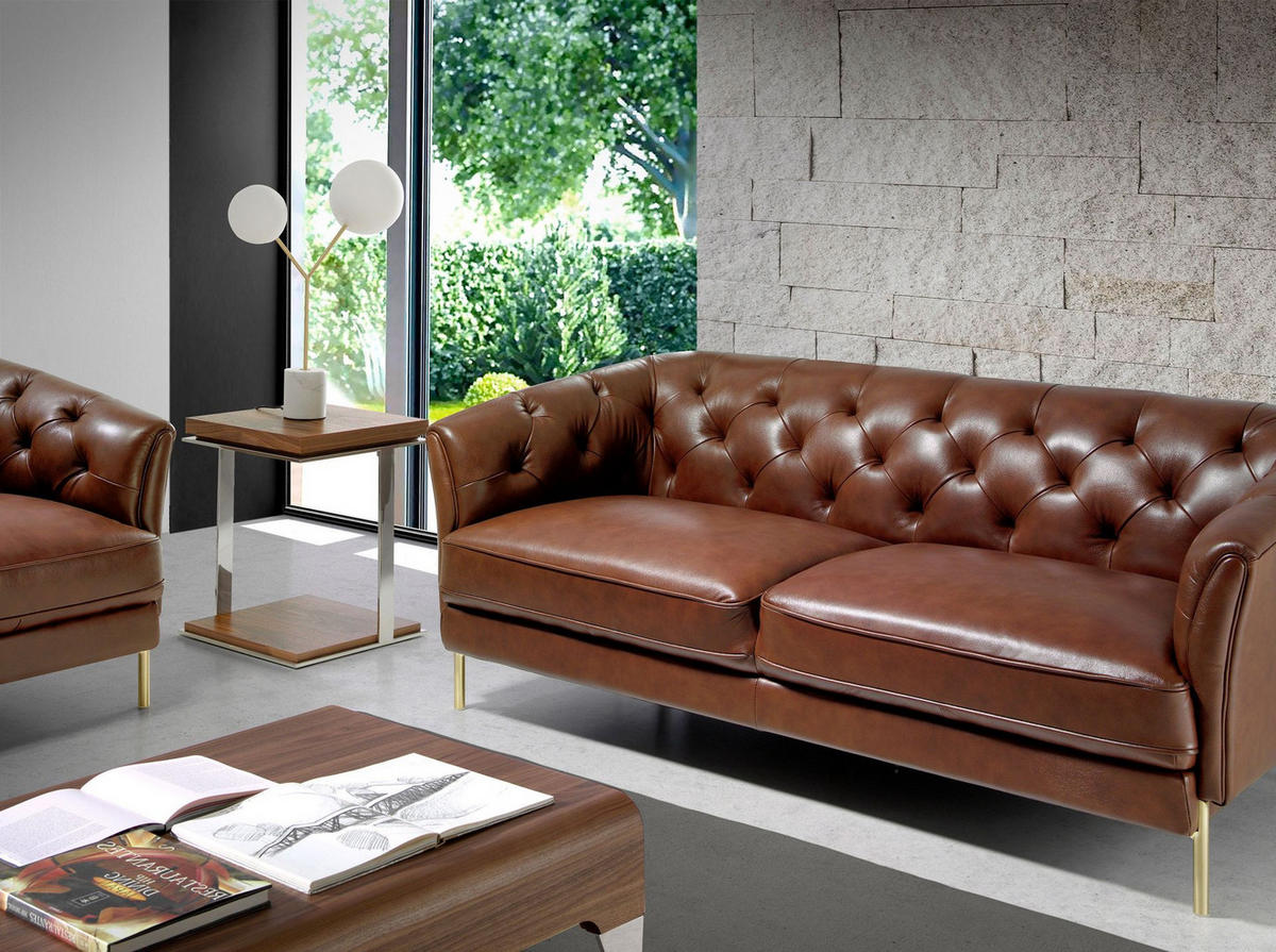 ECKTISCH Quadratischer Ecktisch Nussbaum und verchromter Stahl 45/45/55 cm - Edelstahlfarben/Nussbaumfarben, Holz/Metall (45/45/55cm) - ANGEL CERDA