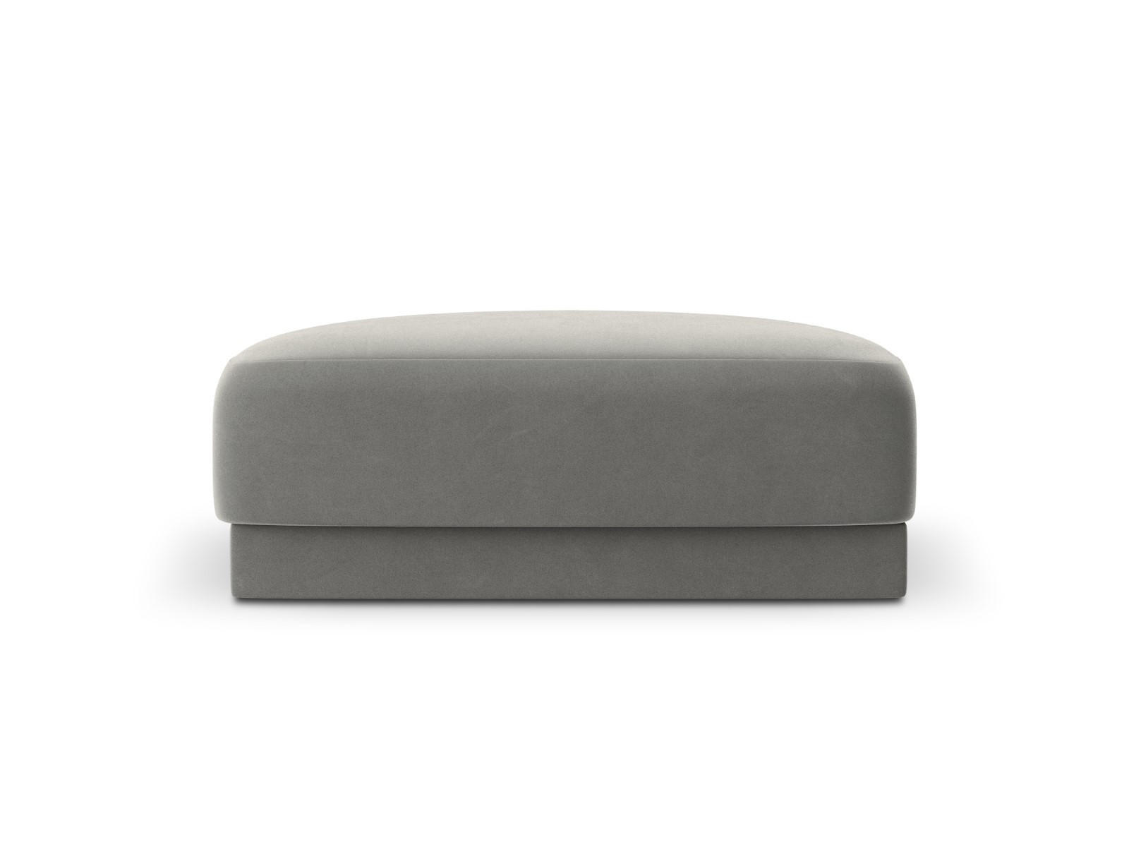 POUF Miley aus Samt hellgrau - Hellgrau, Textil (90/40/90cm) - Micadoni