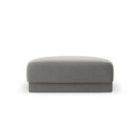 POUF Miley aus Samt hellgrau - Hellgrau, Textil (90/40/90cm) - Micadoni