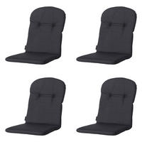 GARTENSTUHLKISSEN Basic 96/45 cm 4er-Set - Schwarz, Textil (45/8/96cm) - Madison