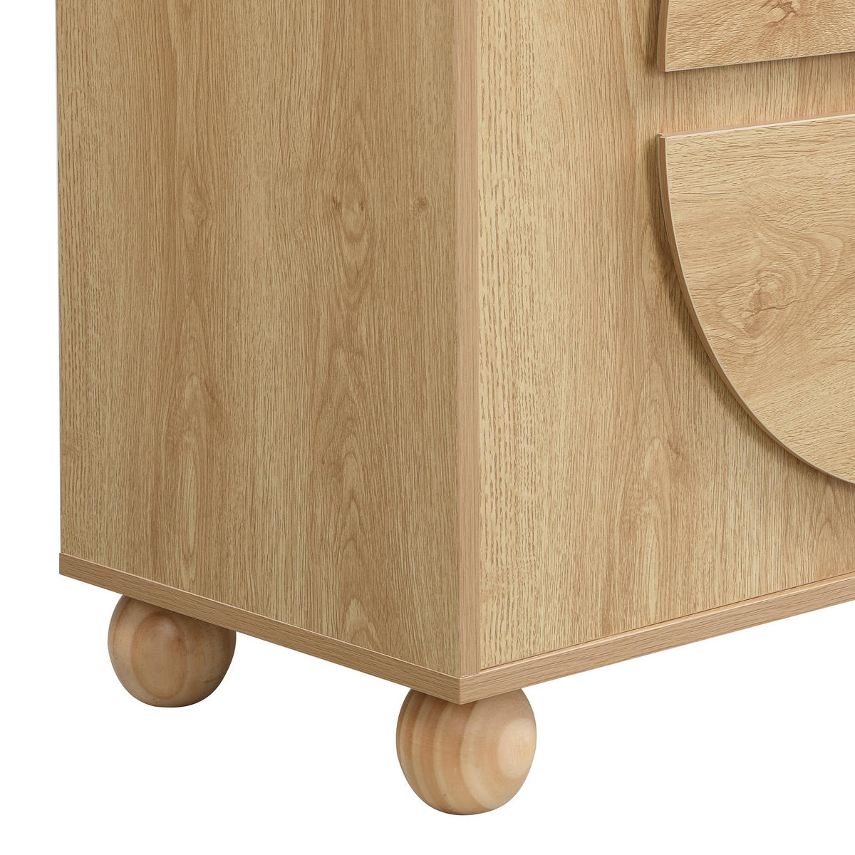 SIDEBOARD mit 4 Türen und verstellbaren Böden - Naturfarben, Holzwerkstoff (160/76/38cm) - FLIEKS