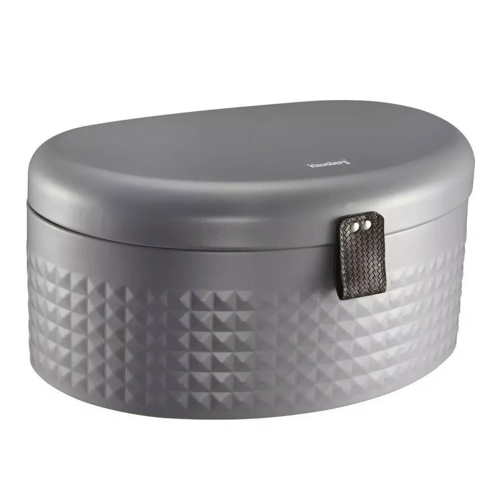BROTKASTEN Grau 36/24/18.5 cm KB7578 - Grau, Metall (24/18.5/36cm) - Klausberg 