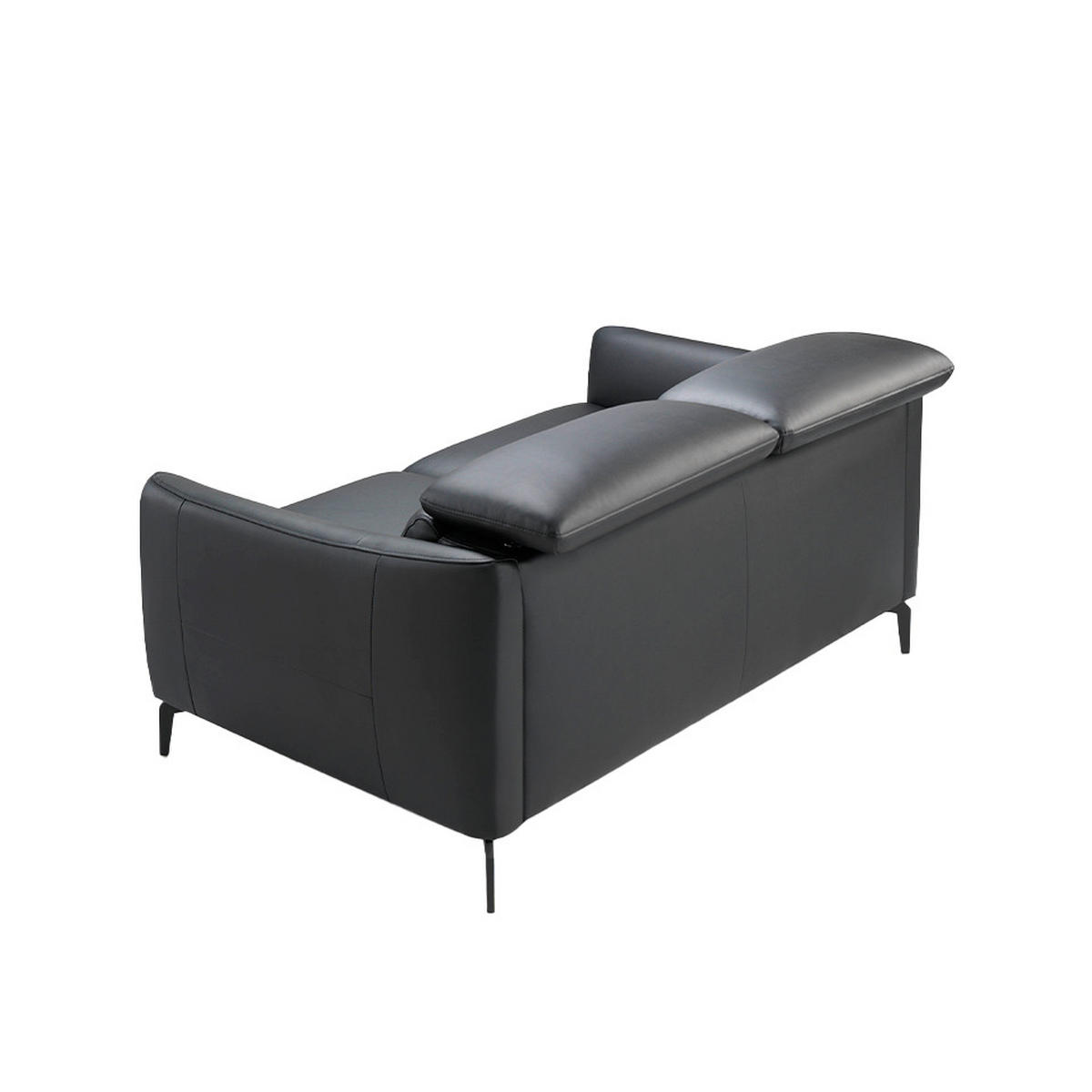 SOFA 2-SITZER Schwarz 157/100/94 cm - Schwarz, Leder (157/94/100cm) - ANGEL CERDA