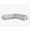 ECKSOFA Lisa aus strukturiertem Stoff hellgrau 5 Sitzplätze - Hellgrau, Textil (310/310cm) - Micadoni