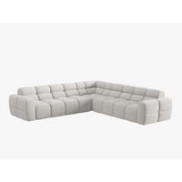 ECKSOFA Lisa aus strukturiertem Stoff hellgrau 5 Sitzplätze - Hellgrau, Textil (310/310cm) - Micadoni