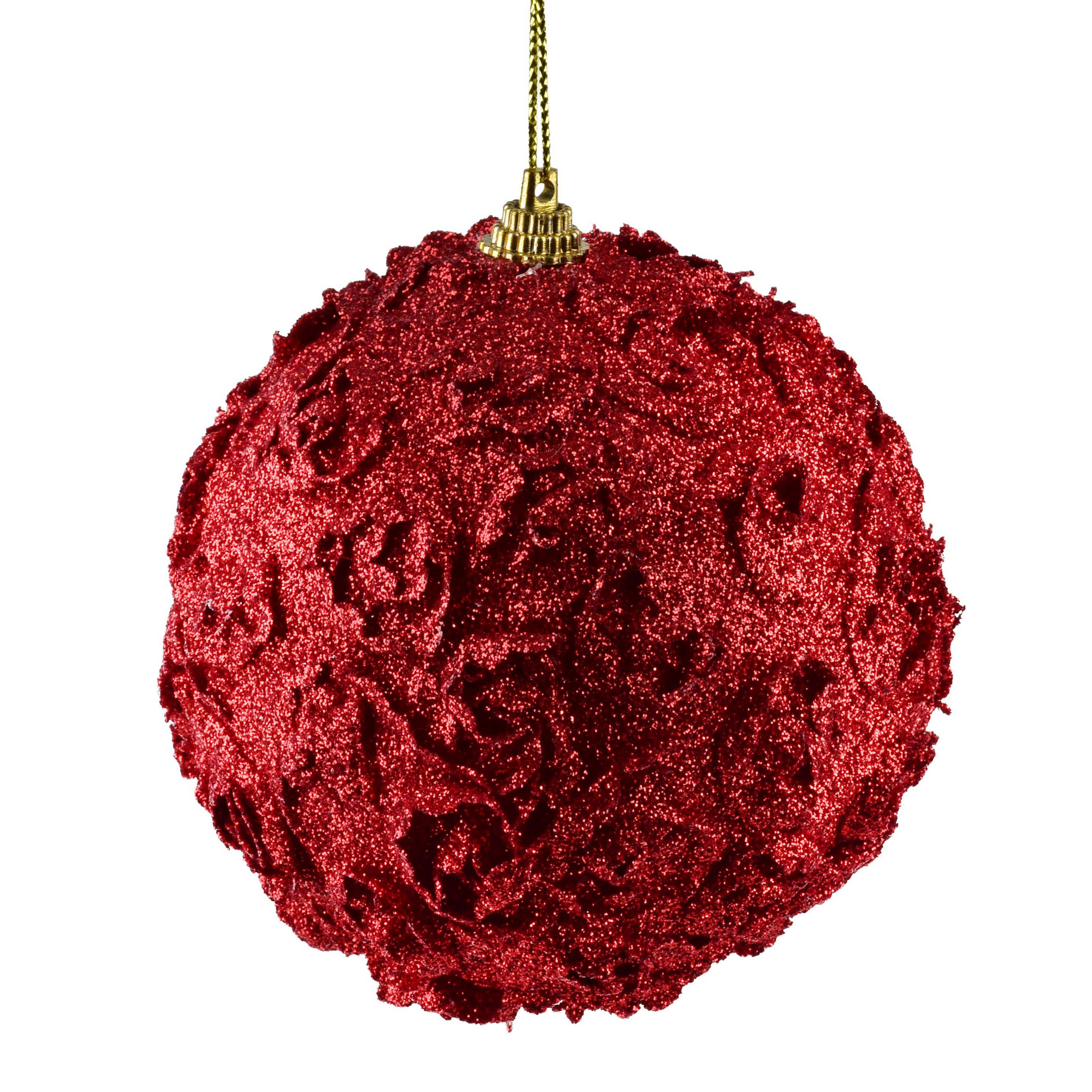 CHRISTBAUMKUGEL SANTA LILA 10cm Styropor - Rot, Kunststoff (10/10/10cm) - Mondex