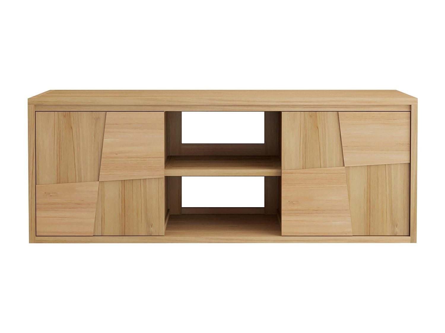 WASCHBECKENUNTERSCHRANK - 120 cm x 50 cm - holz - naturfarben hell Sumbawa - Naturfarben, Holz (120/45/50cm) - Vente-Unique