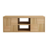 WASCHBECKENUNTERSCHRANK - 120 cm x 50 cm - holz - naturfarben hell Sumbawa - Naturfarben, Holz (120/45/50cm) - Vente-Unique
