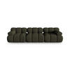 SOFA modular Bellis aus 3D-Stoff Amazonasgrün 3 Sitzplätze - Waldgrün, Textil (94/70/282cm) - Micadoni
