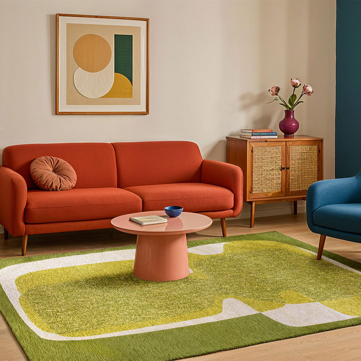 TEPPICH Poum Poum Grass 240/340 cm - Grün, Textil (240/340cm) - Lola&Moi