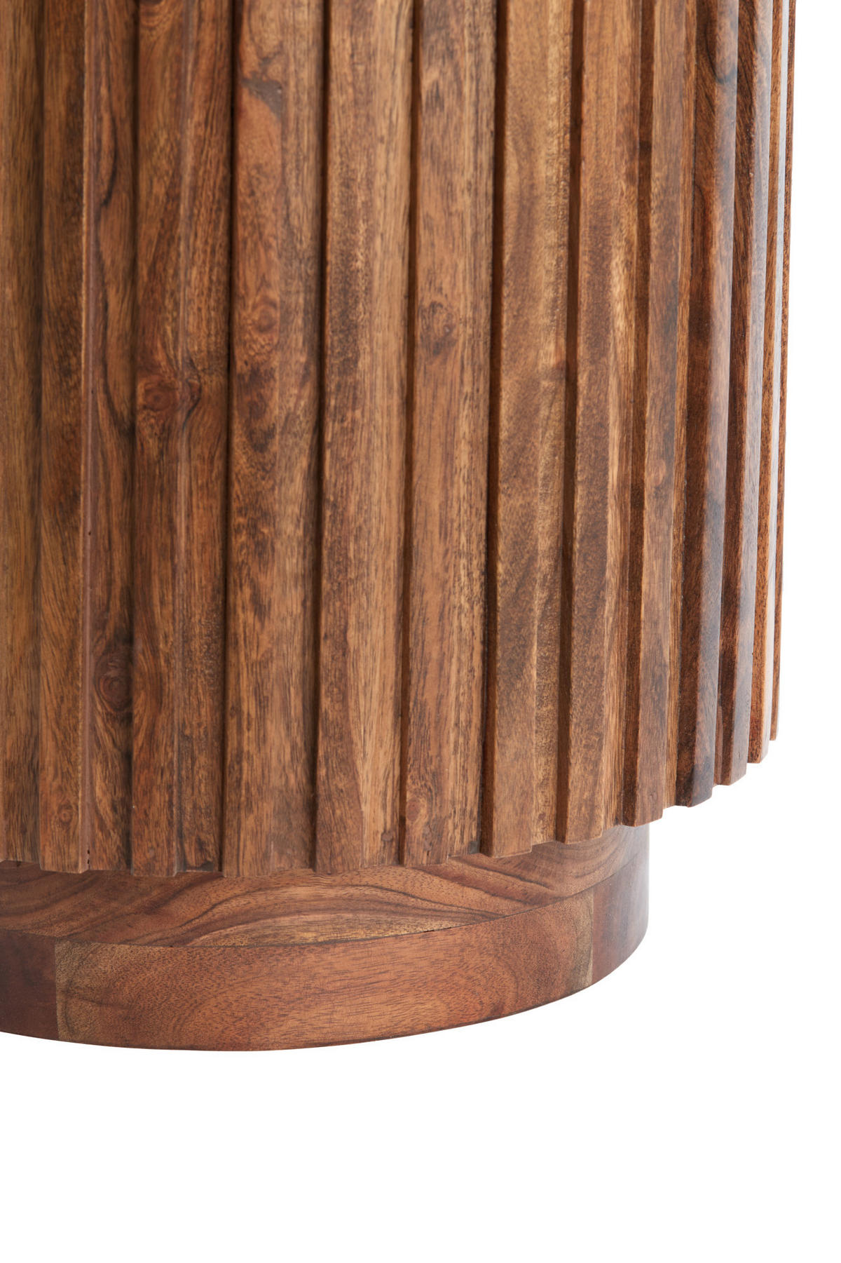 BEISTELLTISCH Kiyose Braun Ø33/47 cm - Dunkelbraun, Holz (33/33/47cm) - Light & Living