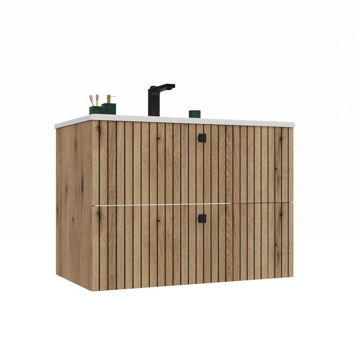 SKŘÍŇKA POD UMYVADLO dub 80/59/47 - barva dubu, kompozitní dřevo (80/59/47cm) - RAUMHIRSCH FURNITURE