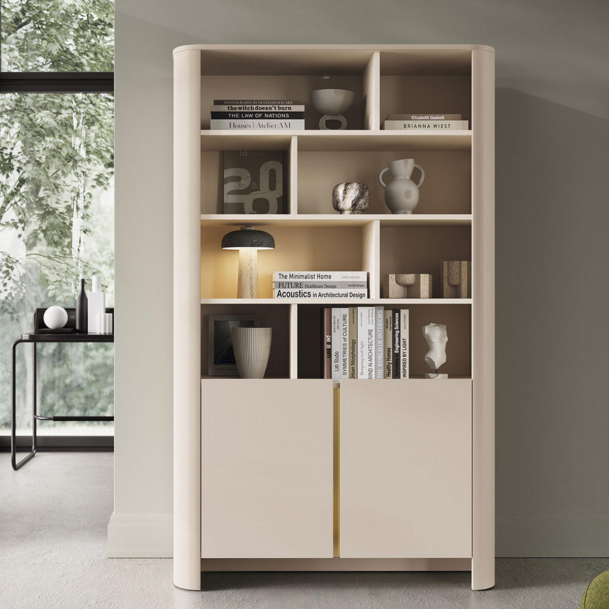 REGALSCHRANK Bari Kaschmir 103 / 39 / 170cm - Kaschmir, Holz/Holzwerkstoff (103/170/39cm) - Feldmann-Wohnen