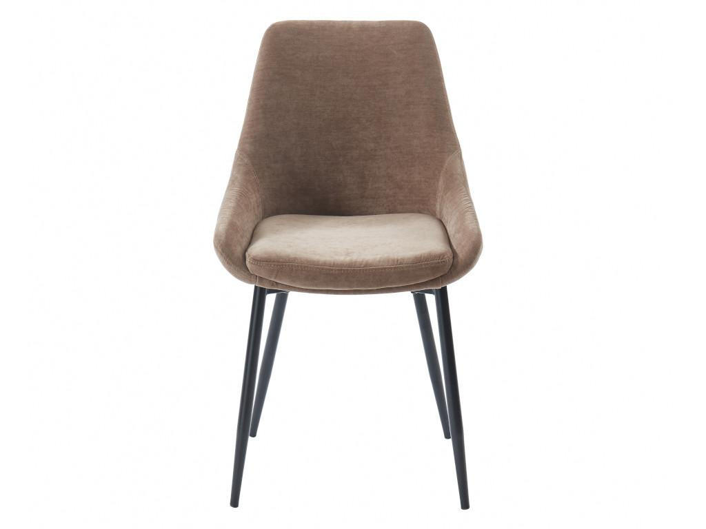STUHL 2er-Set - Stoff - Braun - MASURIE - Braun, Textil (56/85.5/49cm) - Vente-Unique