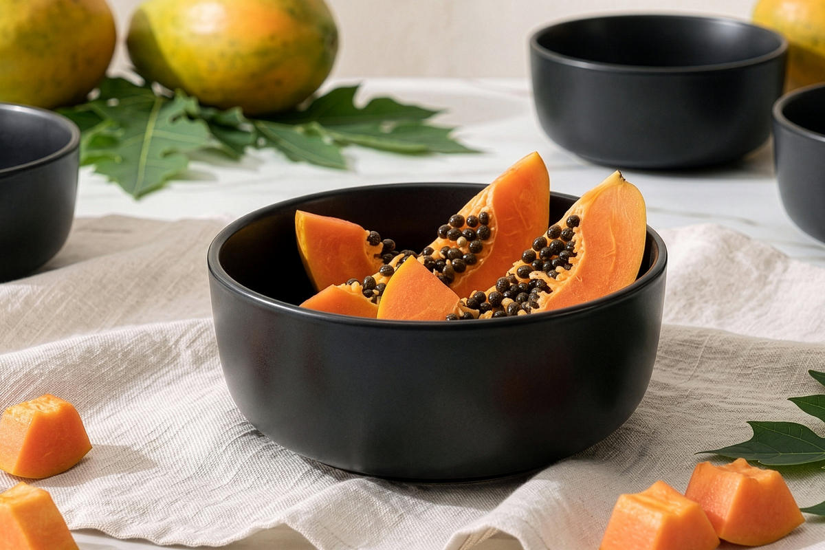 SCHÜSSEL-SET VICTO, 6 Personen 6-tlg, matt schwarz - Schwarz, Keramik - KONSIMO®