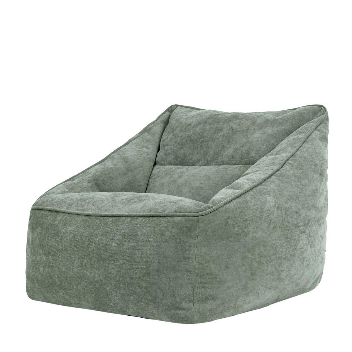SITZSACK Sessel Chenille Natalia - Salbeigrün, Kunststoff/Textil (100/80/88cm) - icon