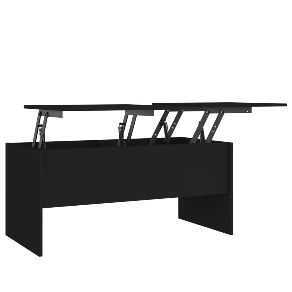 COUCHTISCH Schwarz 102x50,5x46,5 cm Holzwerkstoff - Schwarz, Holzwerkstoff (102/50.5/46.5cm) - furnicato