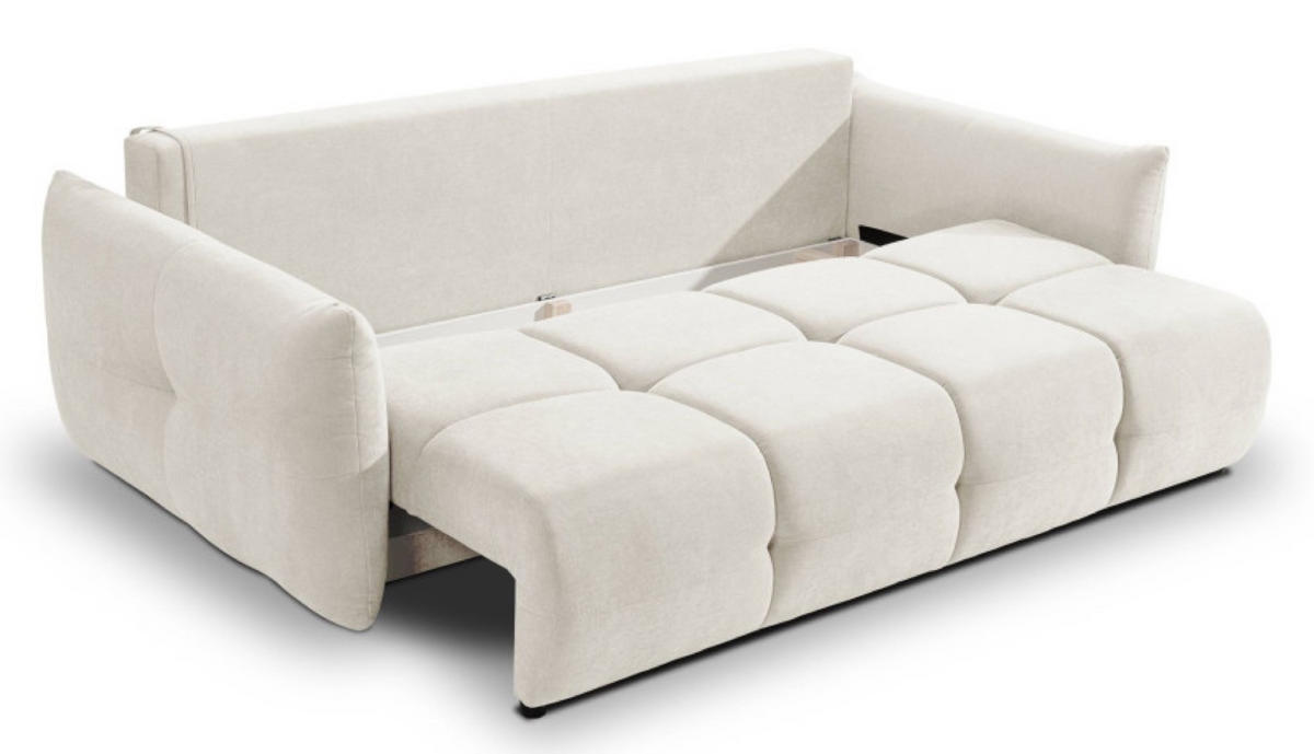 SOFA Ecru BASTO Mit Schlaffunktion - Ecru, Textil (245/86/110cm) - Sepro Meble