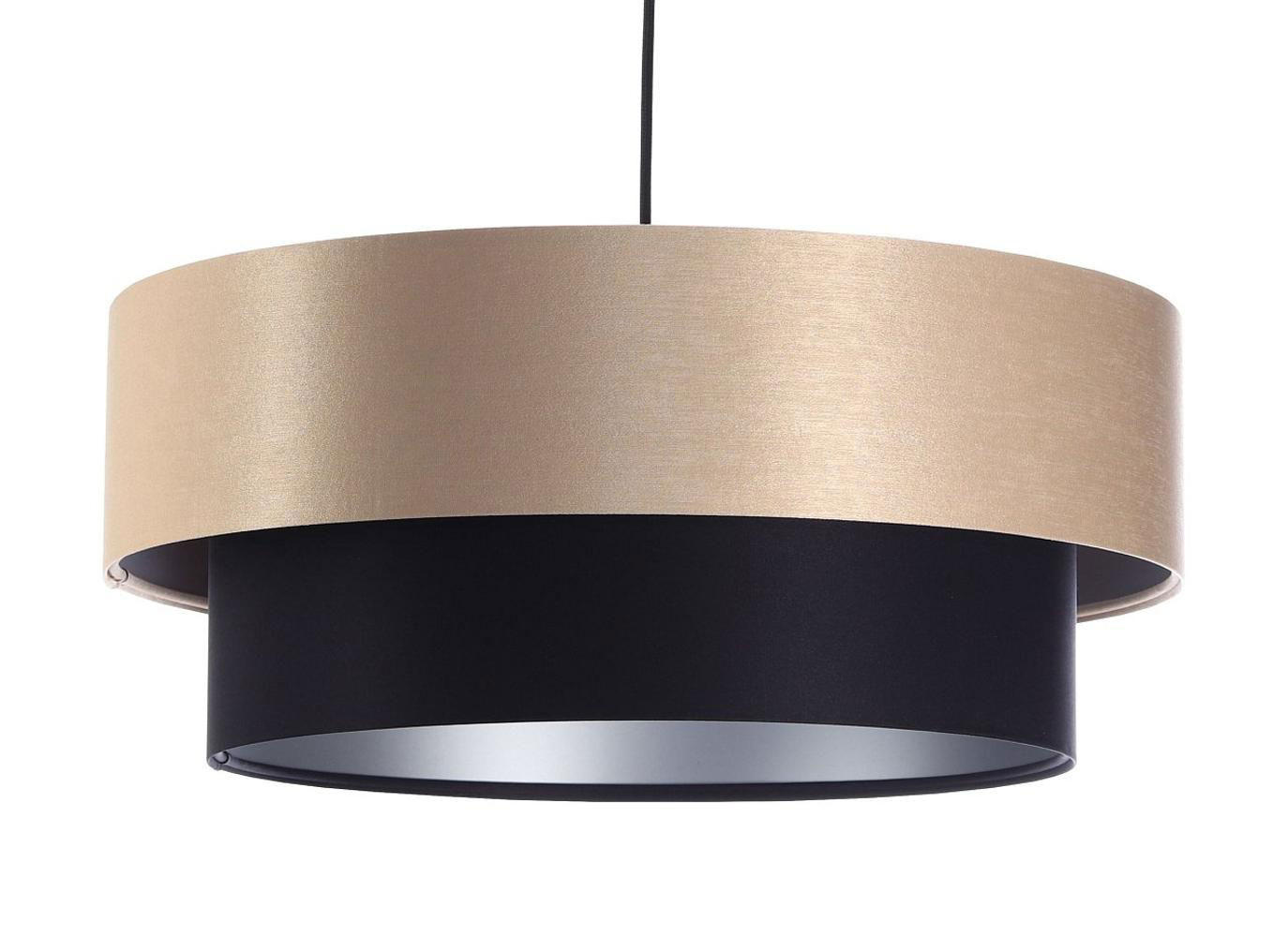 HÄNGELEUCHTE Schwarz 40/20 cm - Beige/Schwarz, Kunststoff (40/1/20cm) - ONZENO