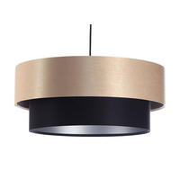 HÄNGELEUCHTE Schwarz 40/20 cm - Beige/Schwarz, Kunststoff (40/1/20cm) - ONZENO