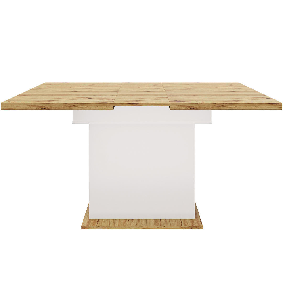 ESSTISCH 110-140/80/75 cm in Weiß/Natur mit Stauraum und Auszugsfunktion - Naturfarben, Holzwerkstoff (140/80/75cm) - Flora Grace