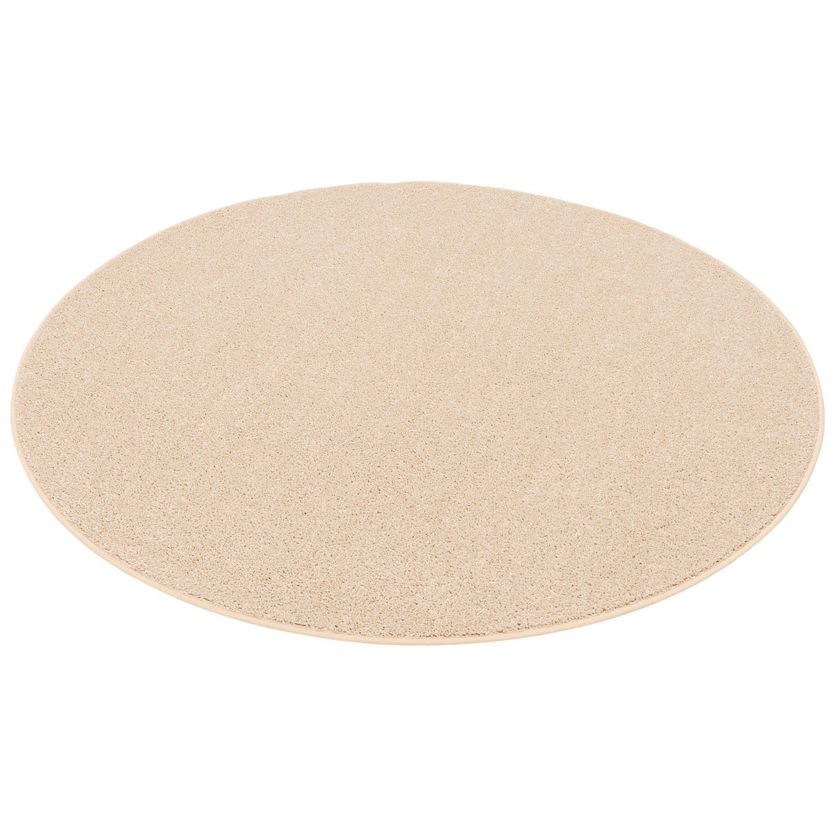 HOCHFLOR VELOURS TEPPICH COTTAGE RUND - Beige, Textil (133/133cm) - Snapstyle
