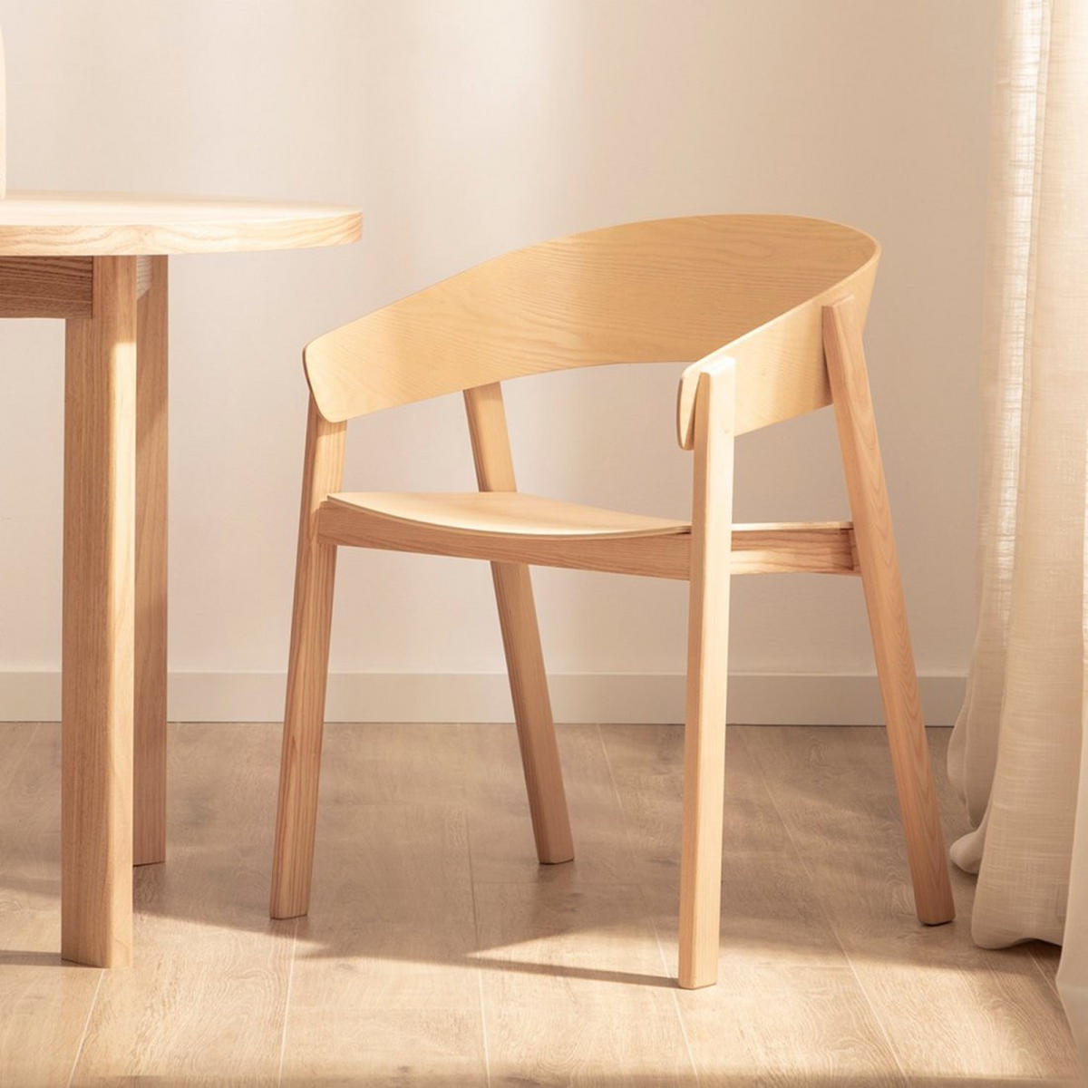 ESSZIMMERSTUHL Niha Natürlich 57 cm x 75 cm 2er-Set - Naturfarben, Holz (57/75/50cm) - Klast Home