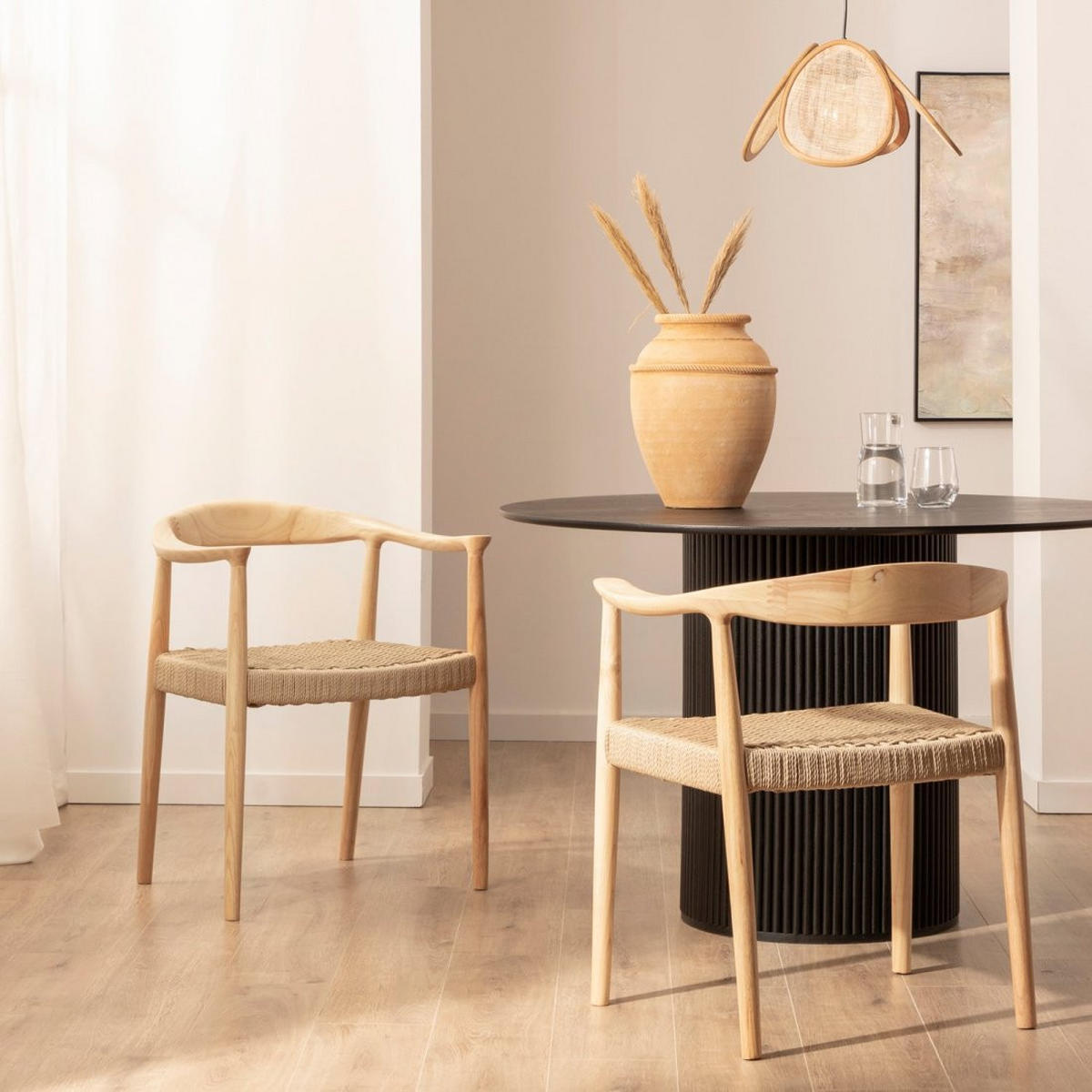 ESSZIMMERSTUHL Thesa Natürlich 65 cm x 74 cm - Naturfarben, Holz (65/74/54cm)