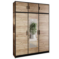 ŠATNÍ SKŘÍŇ ROJ s nástavbou 3D Dub Craft - medově dubová, kompozitní dřevo (157/247/39cm) - Kier Furniture