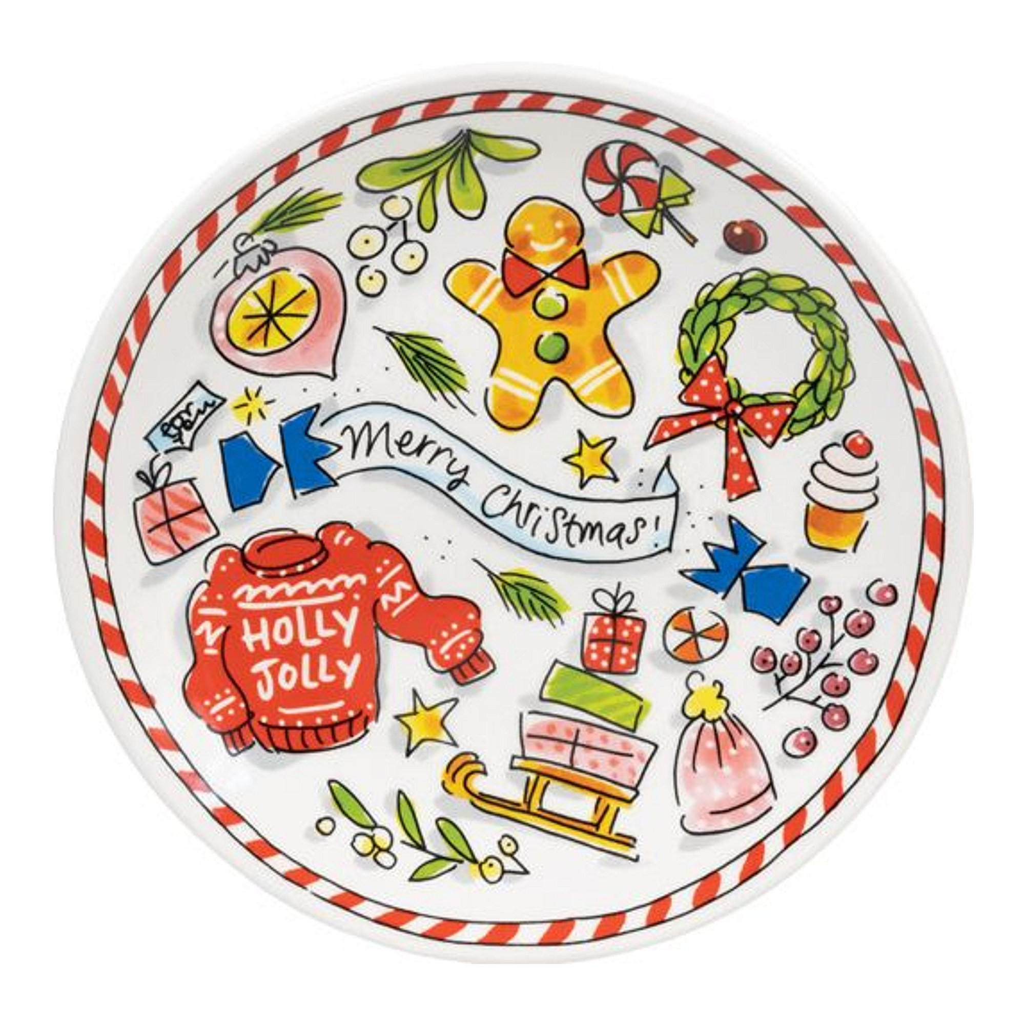 KUCHENTELLER Fröhlich und Lustig in Bunt - 18cm - Multicolor, Keramik (18cm) - Blond Amsterdam