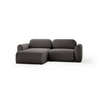 ECKSOFA mit Schlaffunktion Thekla Mini, Grau - Grau, Textil (246/100cm) - Fedve
