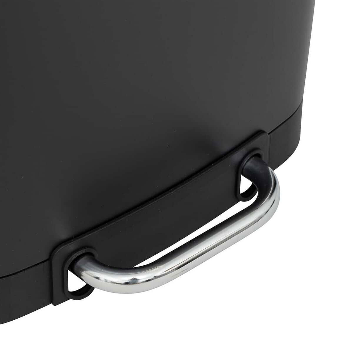MÜLLEIMER Ariane, Stahl / Kunststoff, Schwarz, 20 L - Schwarz, Metall (29.5/53.3/30cm) - 5five Simply Smart