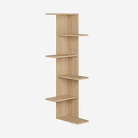 ECK BÜCHERREGAL Saso Eiche 37/141/24 cm - Naturfarben, Holzwerkstoff (37/141/24cm) - Decortie