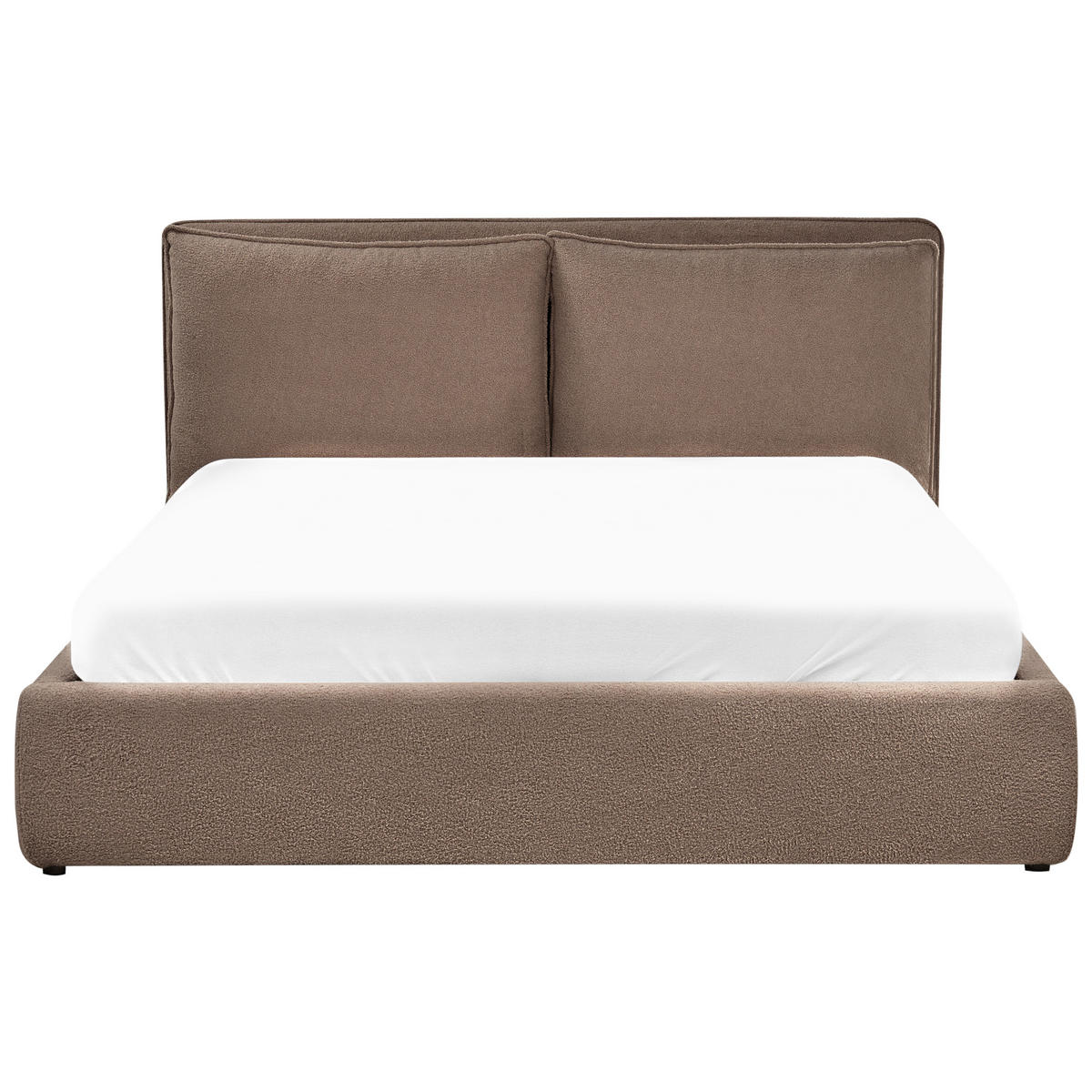 BETT mit Stauraum 160x200 cm Beige Bajonna - Taupe, Textil (160/200cm) - Beliani